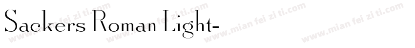 Sackers Roman Light字体转换